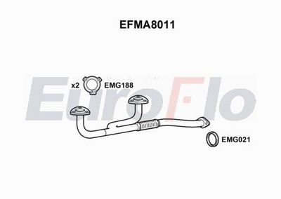 EuroFlo Exhaust Pipe EFMA8011