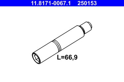 Guide Bolt, brake caliper 11.8171-0067.1