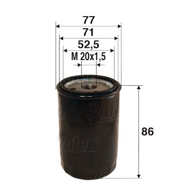 Масляный фильтр VALEO 586002 для PEUGEOT 605