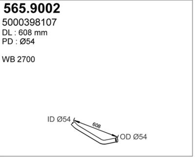 Výfuková trubka ASSO 565.9002
