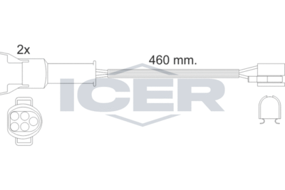 ICER 610456 E C Датчик износа тормозных колодок  для DAIMLER (Даймлер)