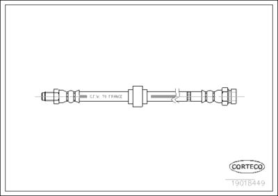 Тормозной шланг CORTECO 19018449 для CITROËN BX