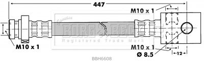 Тормозной шланг BORG & BECK BBH6608 для FORD MAVERICK