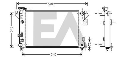 Радиатор, охлаждение двигателя EACLIMA 31R12011 для CHRYSLER LE