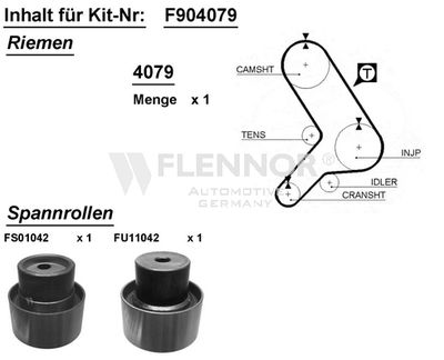 F904079 FLENNOR Комплект ремня ГРМ