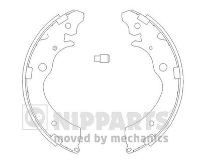 NIPPARTS J3504020 Ремкомплект барабанных колодок  для HONDA CAPA (Хонда Капа)