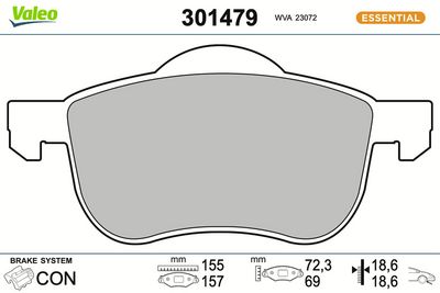 BREMSBELAGSATZ SCHEIBENBREMSE