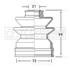 Bellow, drive shaft FIRST LINE FCB2484