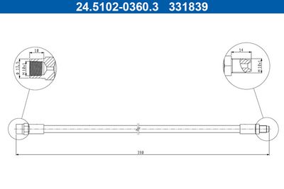 спирачен маркуч ATE 24.5102-0360.3