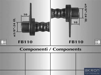 Тормозной шланг AKRON-MALÒ 81017 для FIAT FREEMONT