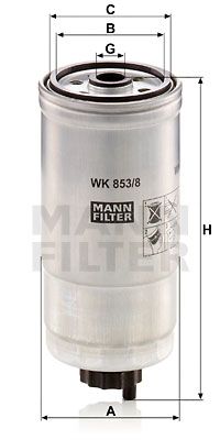 Топливный фильтр MANN-FILTER WK 853/8 для FIAT PUNTO