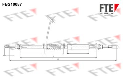 FTE FBS10087 Трос ручного тормоза  для FORD TRANSIT (Форд Трансит)