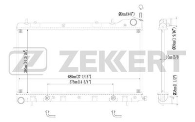 Радиатор, охлаждение двигателя ZEKKERT MK-1178 для SUBARU FORESTER