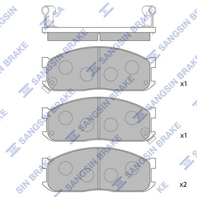 Hi-Q SP1044 Тормозные колодки и сигнализаторы  для KIA BONGO (Киа Бонго)