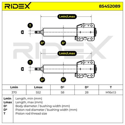 амортисьор RIDEX