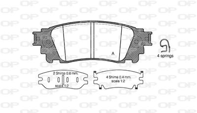 Комплект тормозных колодок, дисковый тормоз OPEN PARTS BPA1636.00 для LEXUS NX