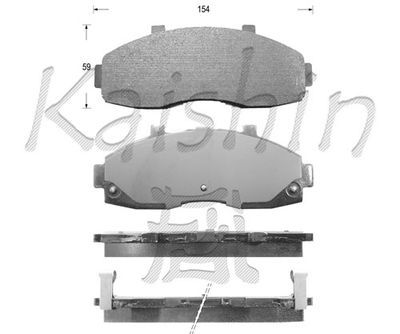 Комплект тормозных колодок, дисковый тормоз KAISHIN FK7077 для KIA PREGIO