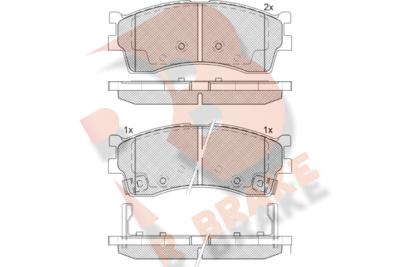 Комплект тормозных колодок, дисковый тормоз R BRAKE RB1610 для KIA ROADSTER