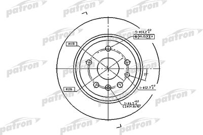 Тормозной диск PATRON PBD2773 для SAAB 9-3