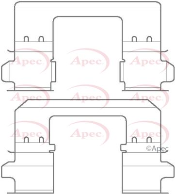 Accessory Kit, disc brake pad APEC KIT1145