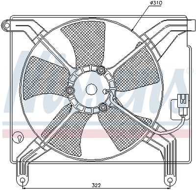 NISSENS 85358 Вентилятор системы охлаждения двигателя  для DAEWOO NUBIRA (Деу Нубира)
