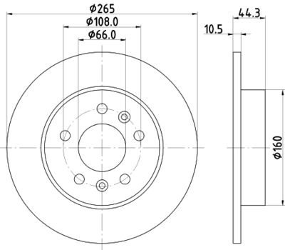 Тормозной диск HELLA 8DD 355 103-531 для RENAULT SAFRANE