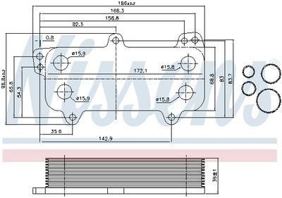 Oljekylare, motor NISSENS 90684