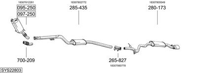 Изпускателна система BOSAL SYS22803