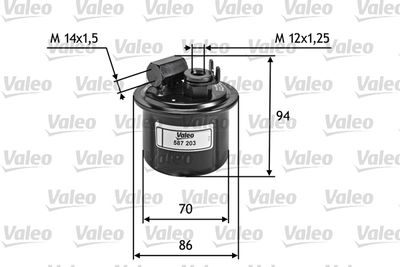 Топливный фильтр VALEO 587203 для HONDA CRX