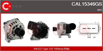 GENERATOR / ALTERNATOR CASCO CAL15346GS