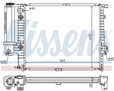 RADIATOR RACIRE MOTOR NISSENS 60709A 1