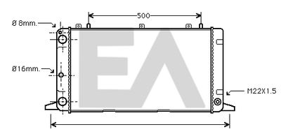 Радиатор, охлаждение двигателя EACLIMA 31R02028 для AUDI CABRIOLET