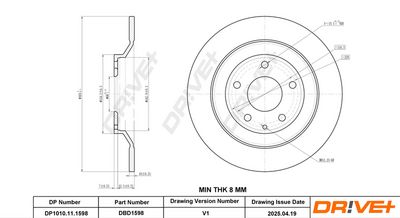 BREMSSCHEIBE DR!VE+ DP1010111598 2