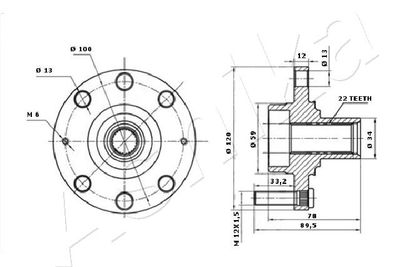 Wheel Hub 44-10018