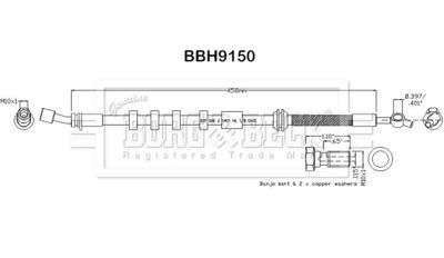 спирачен маркуч BORG & BECK BBH9150