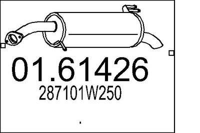 Глушитель выхлопных газов конечный MTS 01.61426 для KIA RIO