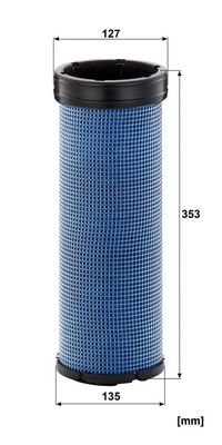 Luchtfilter 353x127 past: CASE IH 290 FURUKAWA FX-220, FX-220-2, FX-270 HITACHI 450, CX400, CX500, CX500S, CX550, CX550C, CX650, CX700, EG70R, EX100-5, EX100M-5, EX120-5, EX130H-5, EX135UR
