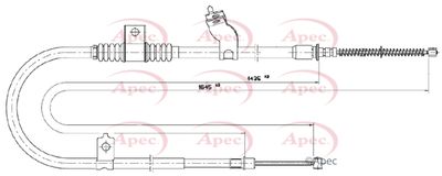 Cable Pull, parking brake APEC CAB1780