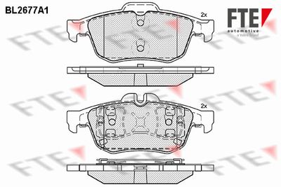 Комплект тормозных колодок, дисковый тормоз FTE BL2677A1 для RENAULT LATITUDE