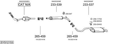 Изпускателна система BOSAL SYS12153