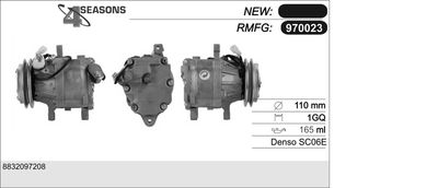 Компрессор, кондиционер AHE 970023 для SUZUKI ALTO