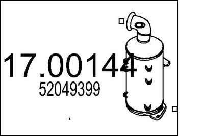 FILTRU FUNINGINE/PARTICULE SIST.DE ESAPAMENT MTS 1700144