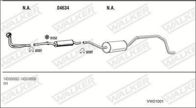 Изпускателна система WALKER VW21001