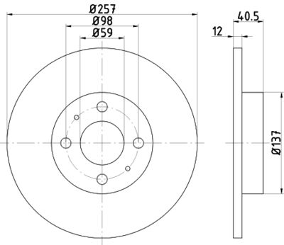 Тормозной диск DON PCD14462 для FIAT MERENGO