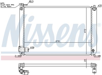 RADIATOR RACIRE MOTOR NISSENS 646913 5