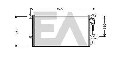 EACLIMA 30C51010 Радиатор кондиционера  для MITSUBISHI DELICA (Митсубиши Делика)