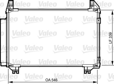 VALEO 814233 Радіатор кондиціонера для TOYOTA (Тойота)