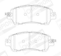 BREMSBELAGSATZ SCHEIBENBREMSE CHAMPION 573801CH 1