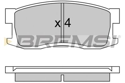 Комплект тормозных колодок, дисковый тормоз BREMSI BP2244 для HONDA QUINTET