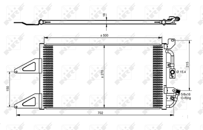 Конденсатор, кондиционер WILMINK GROUP WG2160928 для LANCIA Y